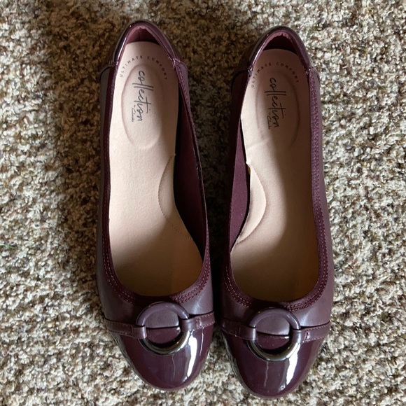 NWOTCollection by Clarks burgundy/plum ballet flat - Picture 6 of 8